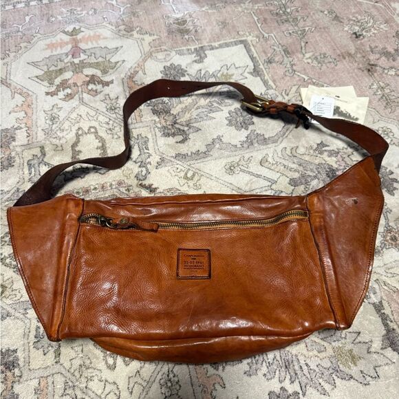 Campomaggi x Free People Brato Leather Belt/Sling Bag in True Cognac - Picture 8 of 12